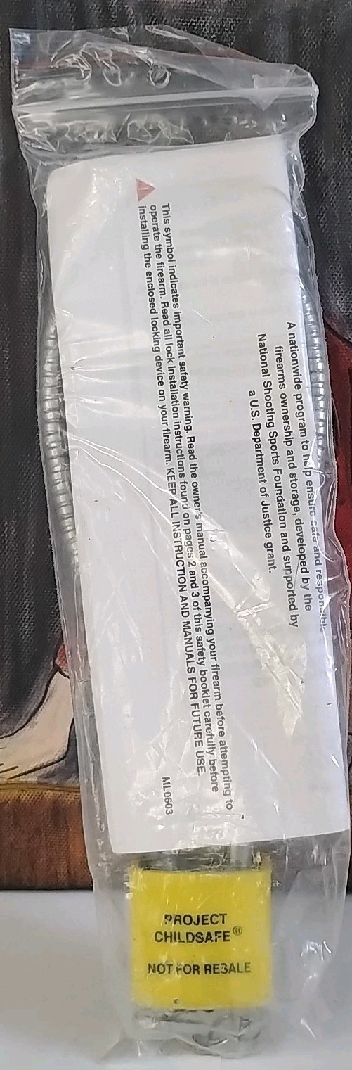 New Cable Gun Lock by Project ChildSafe w/ 2 keys