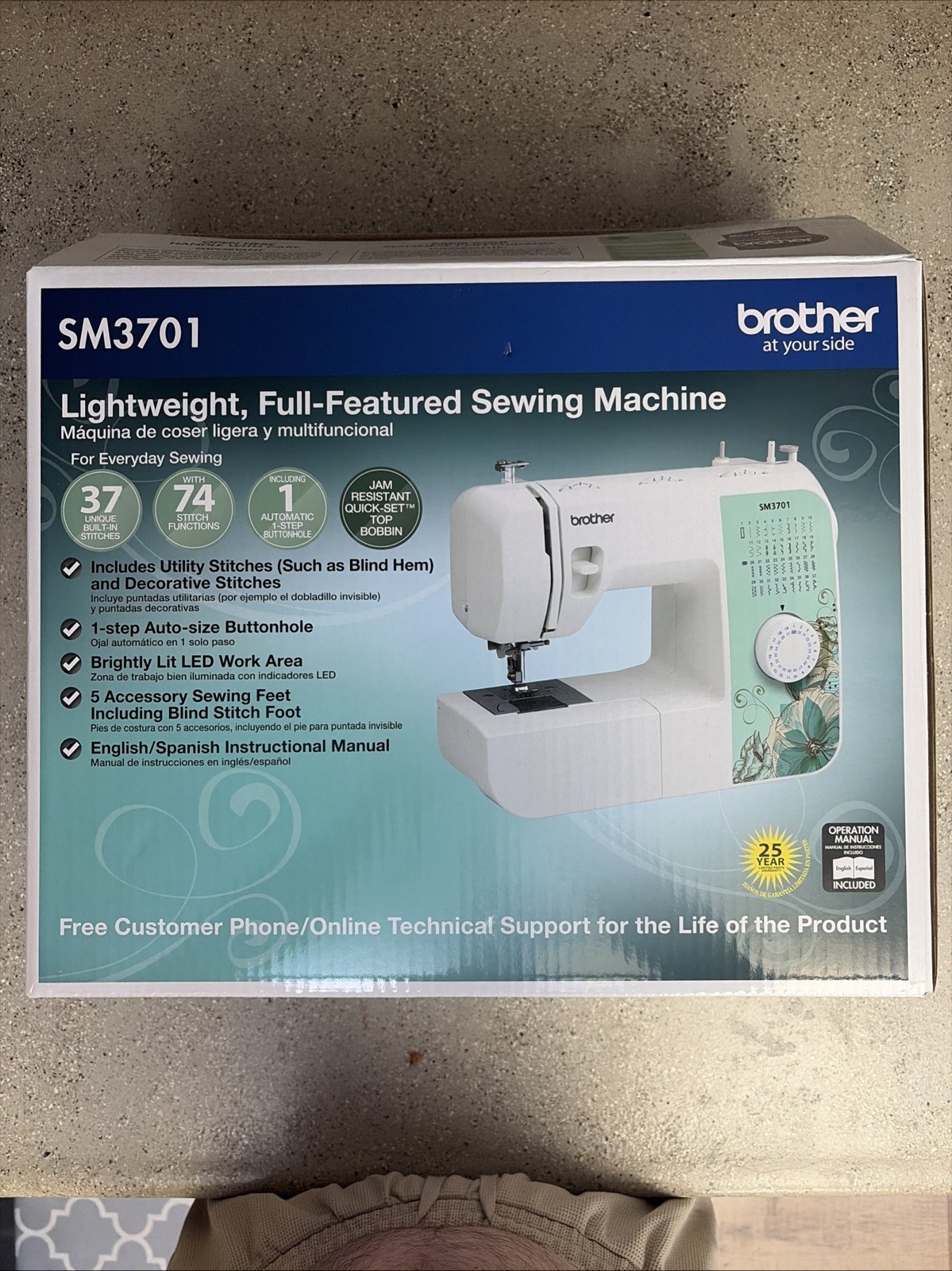 Brother SM3701 37-Stitch Lightweight Sewing Machine - OpenBox, Tested/Never Used