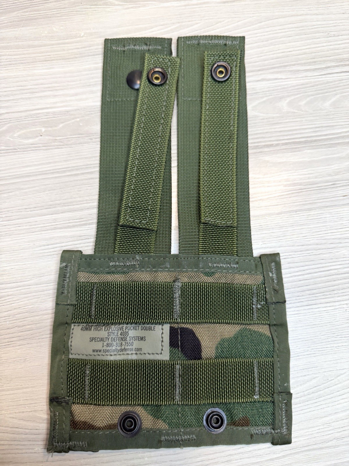 MOLLE II Woodland 40mm High Explosive Double Pocket Pouch USGI SDS Camo