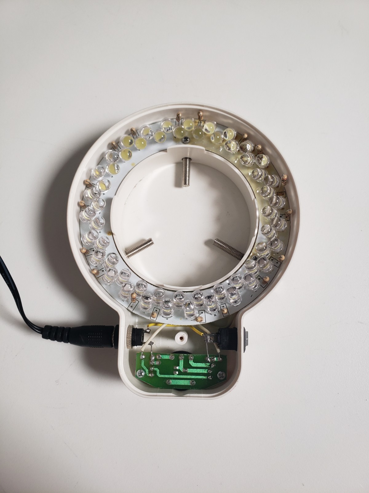 54 LED Focused Bright Adjustable Ring Light for Stereo Microscope USED, AS IS