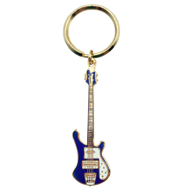Keychain Rickenbacker Bass Blue W White Pickguard