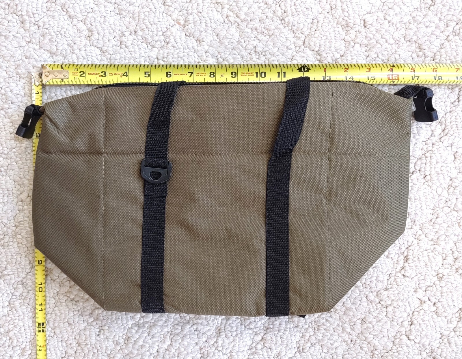 CARRY ON BROWN CANVAS TOTE BAG