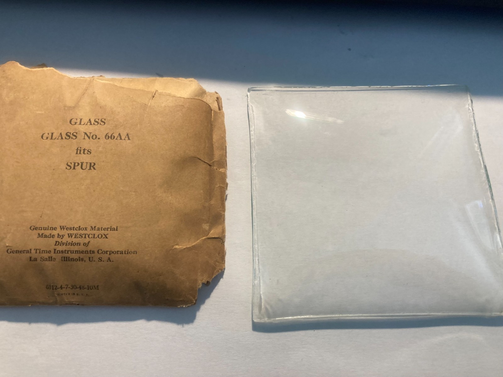 3 15/16" Square Convex Clock Glass New