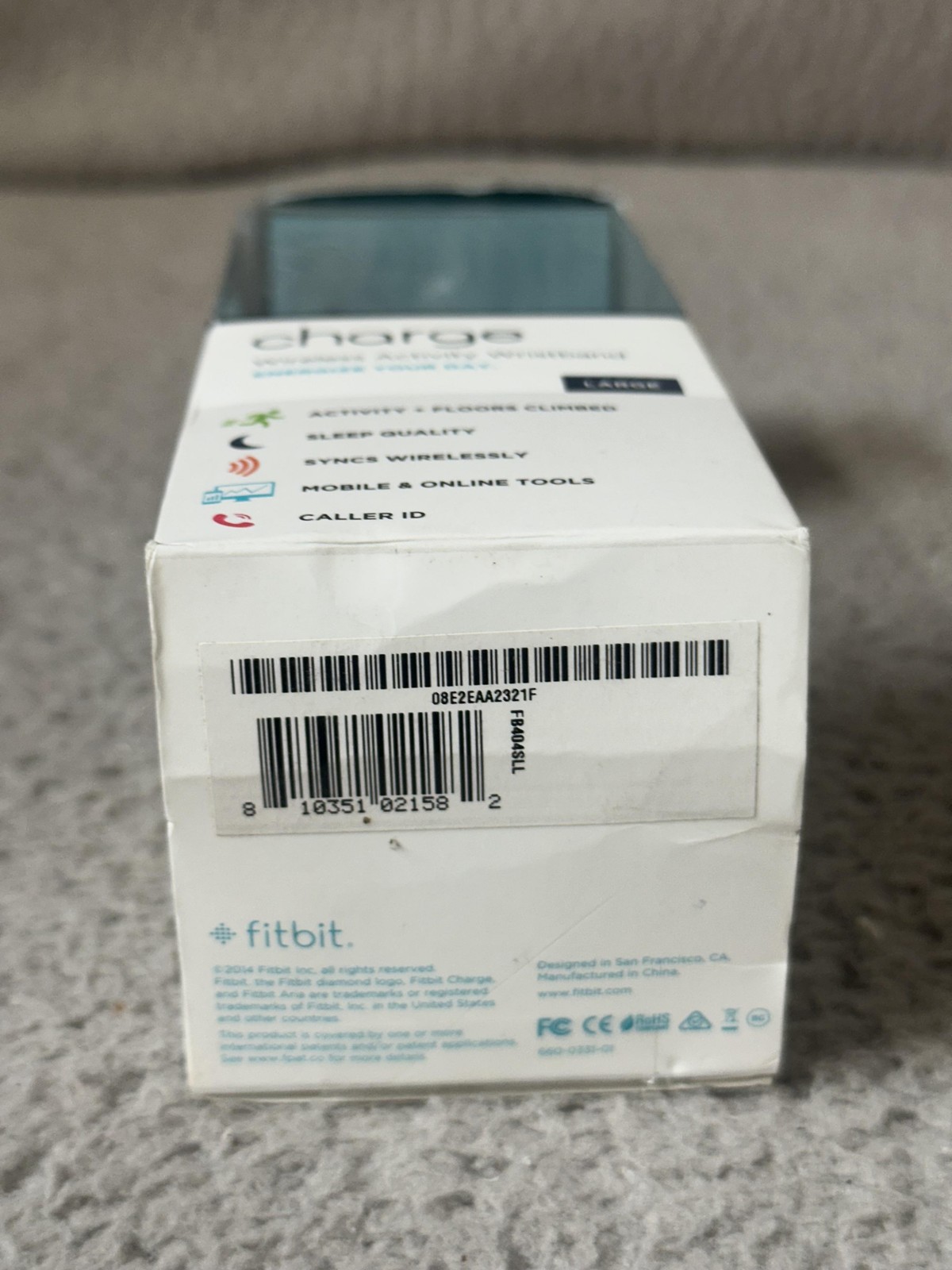 Fitbit Charge Wireless Activity Wristband Large Blue Sleep Mobile Sync Tracker