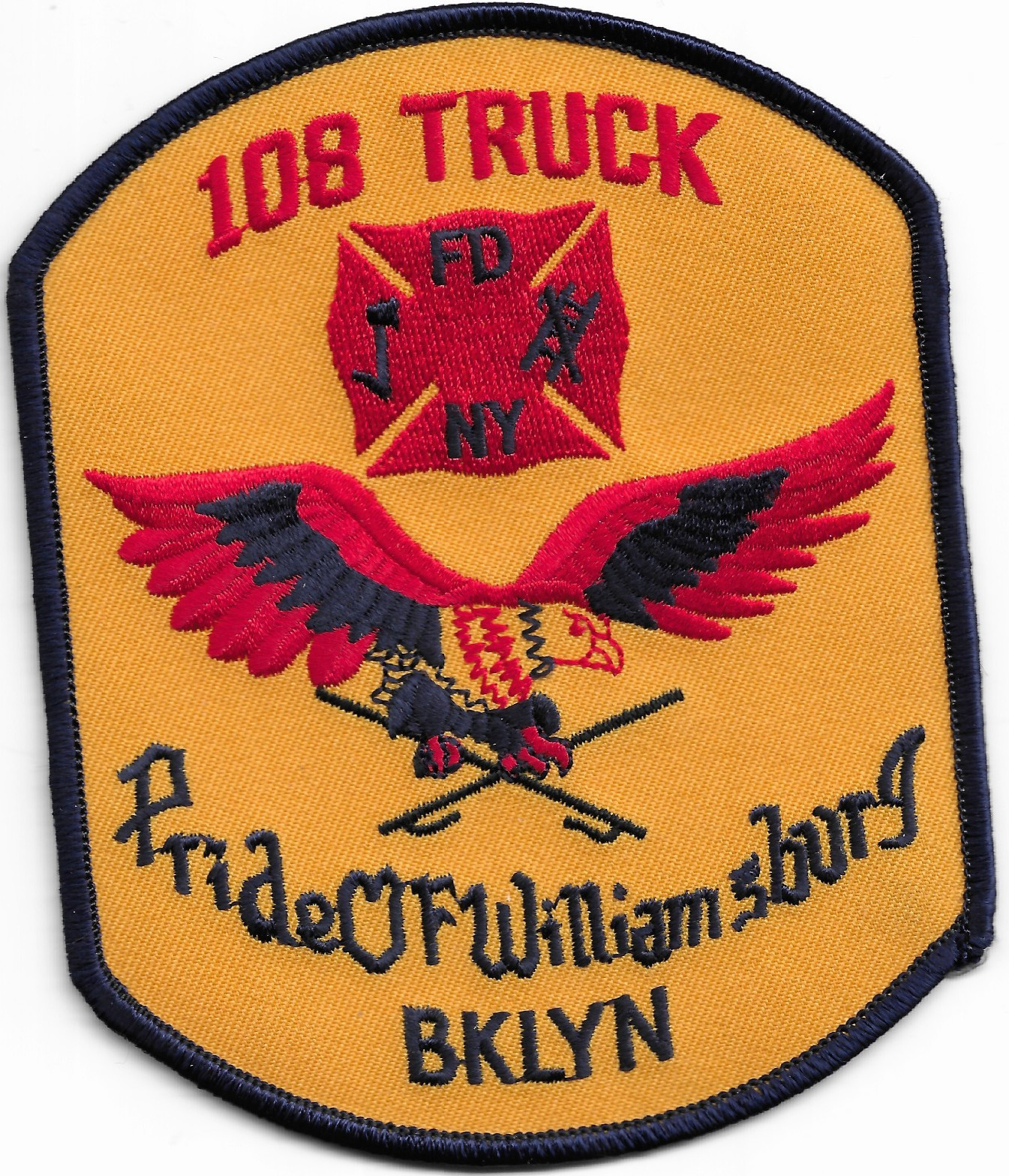 New York City - FDNY Truck -108 "Pride-Williamsburg", NY (4" x 5") fire patch