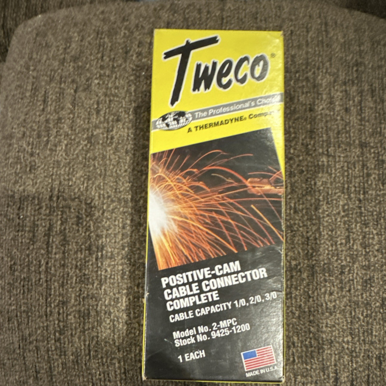 Tweco Positive-Cam Cable Connector 2-MPC 9425-1200 Black Brass 1/0-3/0 AWG