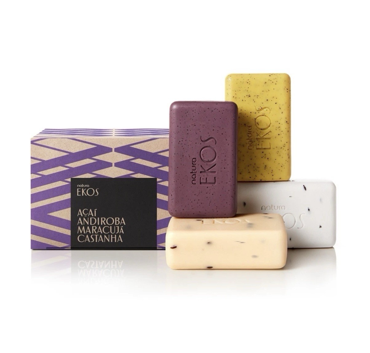 Natura Ekos Exfoliating Bar Soap Vegetable Body Scrub 4 Pack