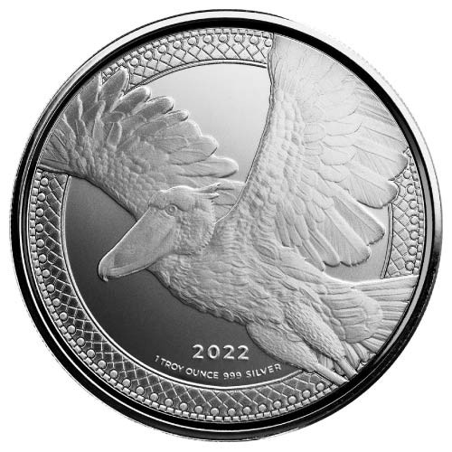 2022 Silver 1 oz Congo Shoebill Stork Coin BU