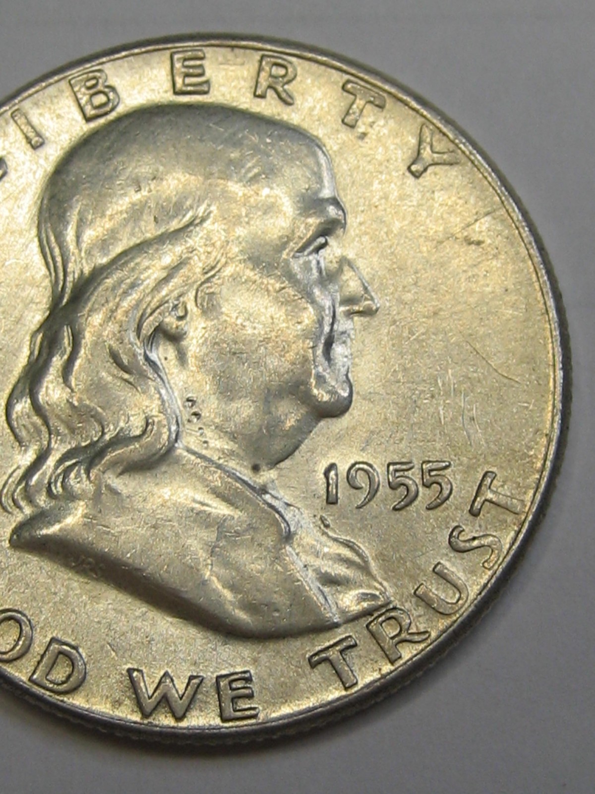 1955 Silver Half dollar "Bugs Bunny" in AU circulated condition.