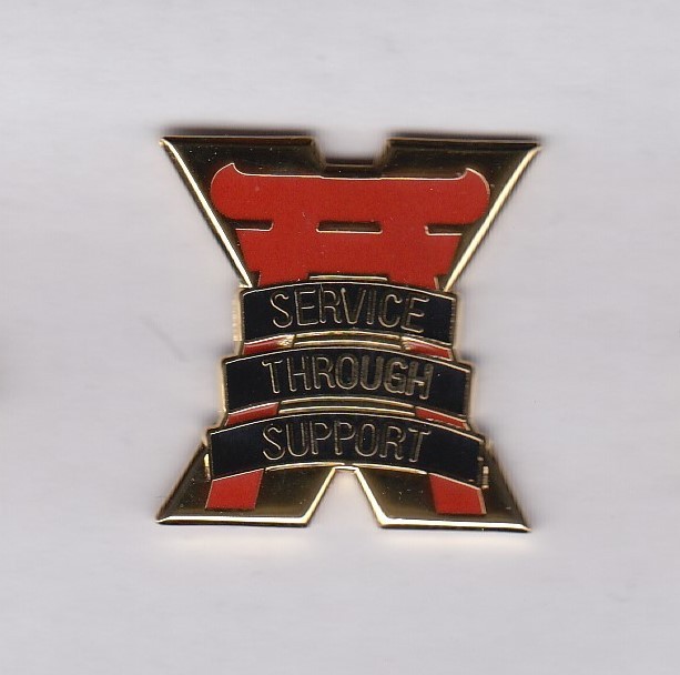US Army 10th Support Group Quartermaster Supply QM crest DUI badge P-23