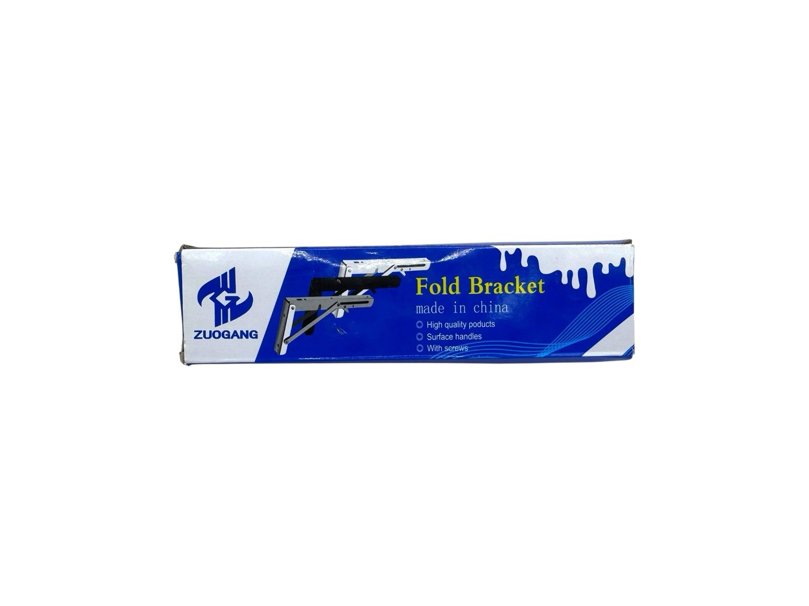 New In Box Zuogang Black 8” Folding Brackets Set Of 2