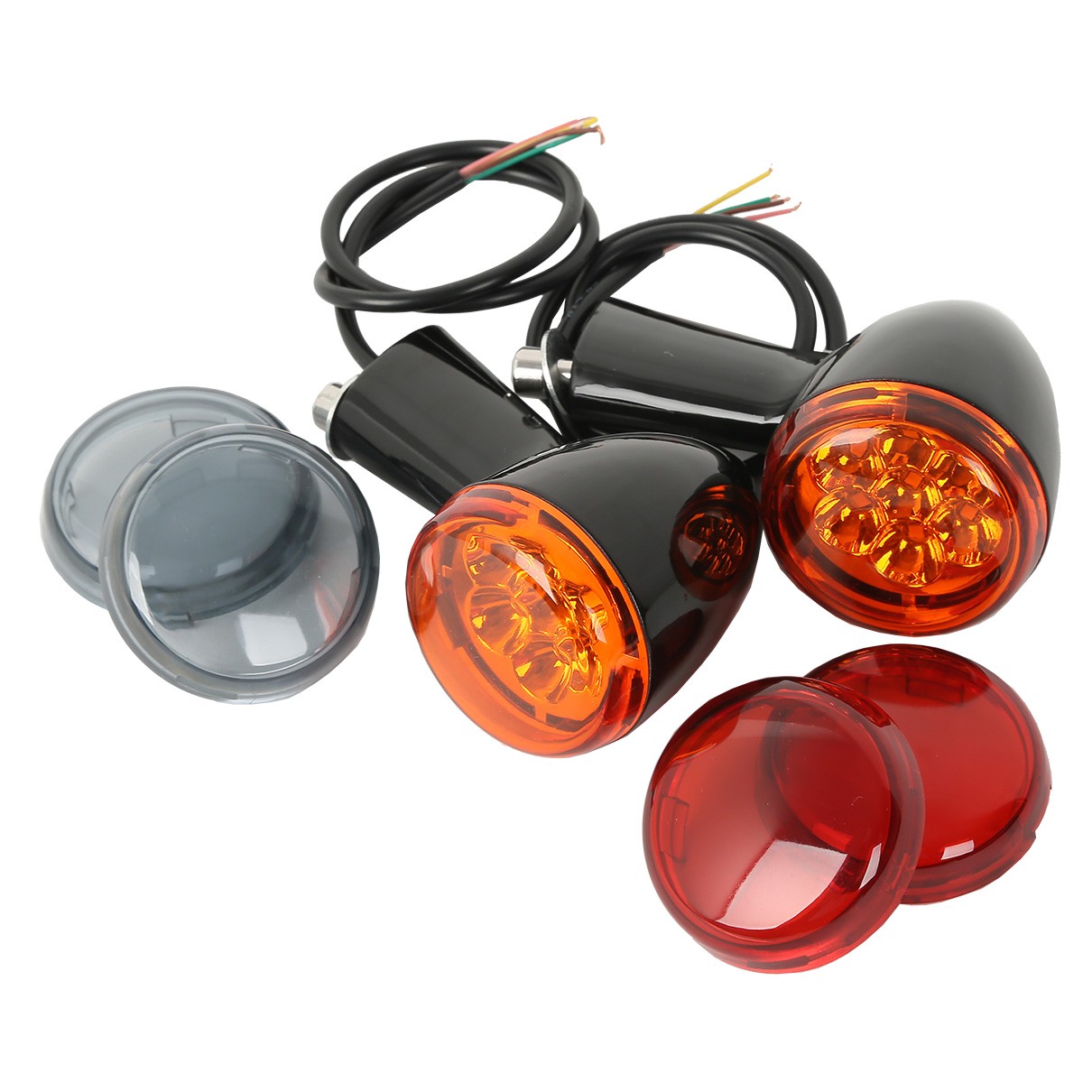 Rear Amber LED Turn Signal Light Indicator Fit For Harley Sportster XL 883 1200