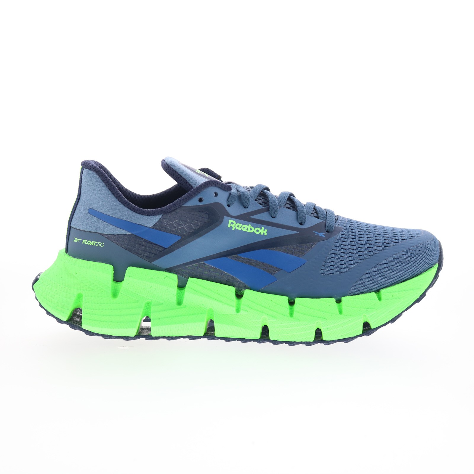 Reebok Floatzig 1 Mens Blue Mesh Lace Up Athletic Running Shoes