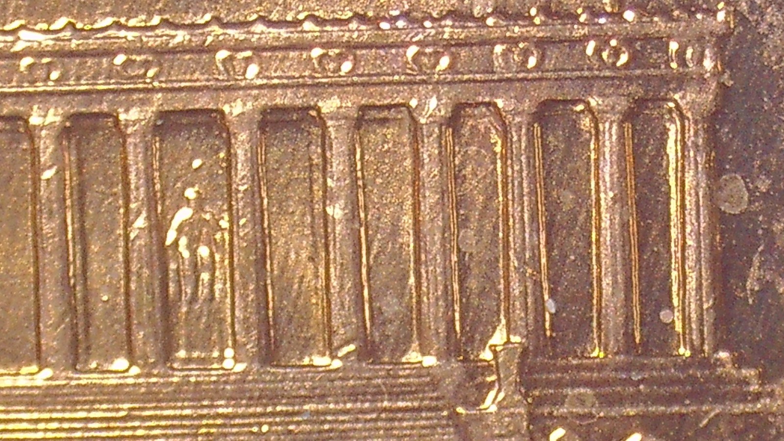 2007 P Lincoln Memorial Cent- Error- die gouges in columns