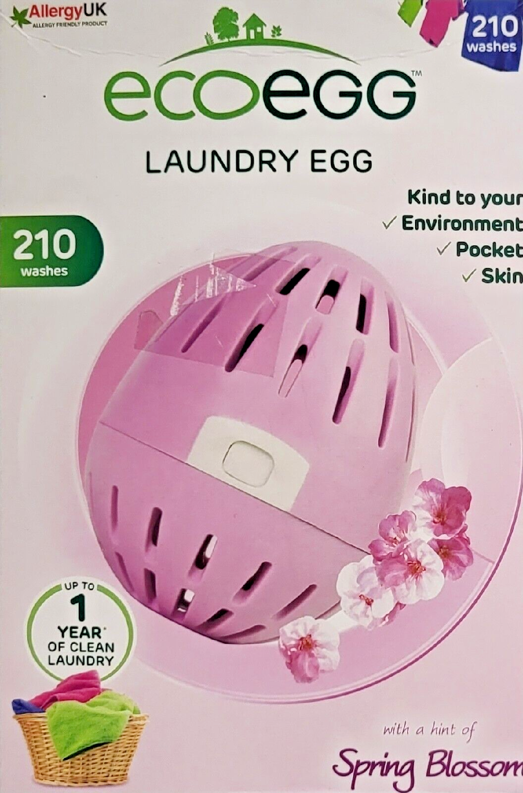 Ecoegg Laundry Egg SPRING BLOSSOM 210 Loads, Replaces Wash Detergent