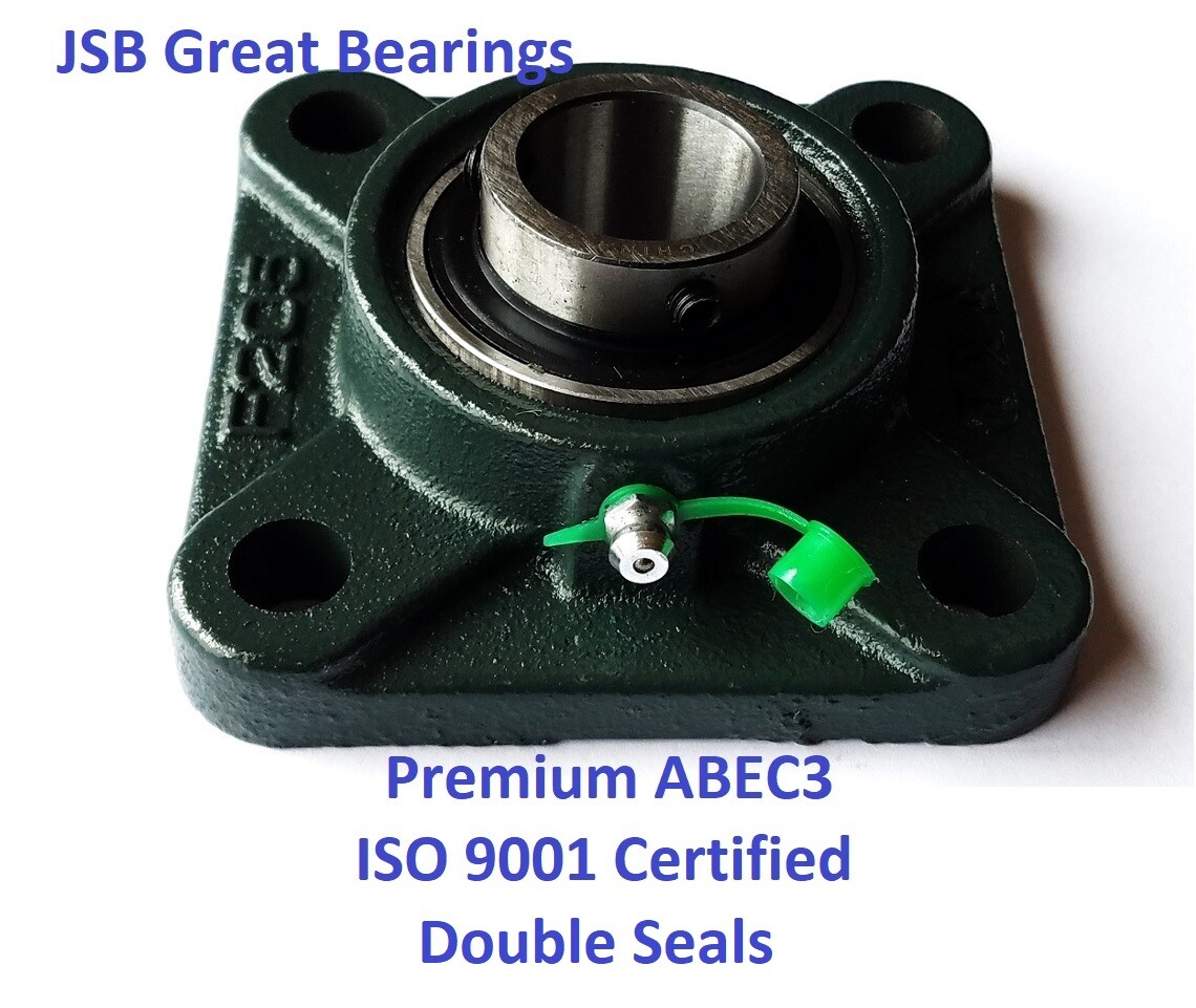 (2) 5/8" UCF202-10 Quality square flanged UCF202 Pillow block bearing ucf 202