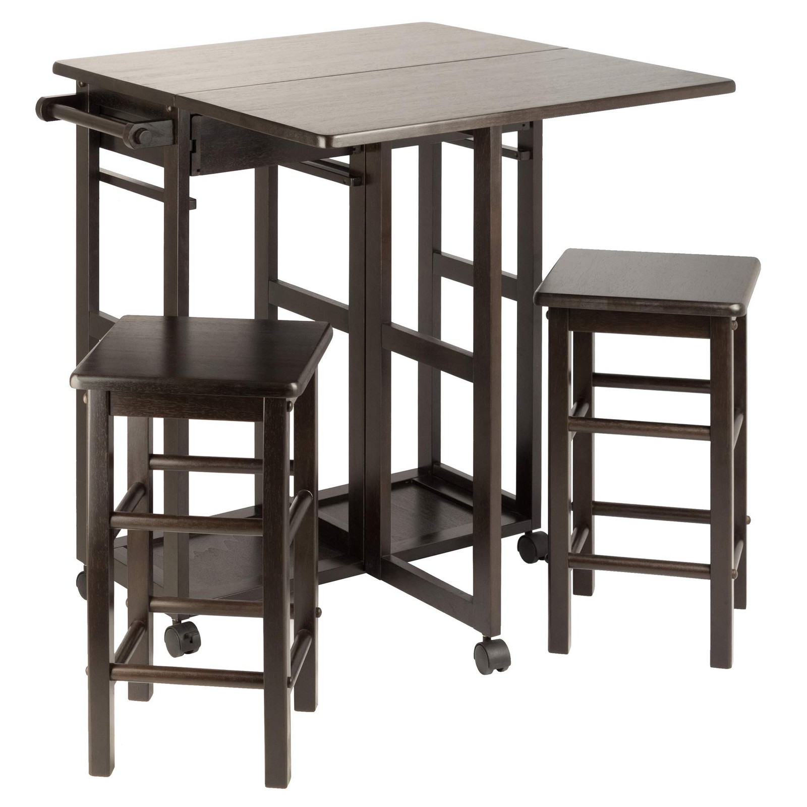 Suzanne Kitchen Table Set with Stools, Coffee, 33"
