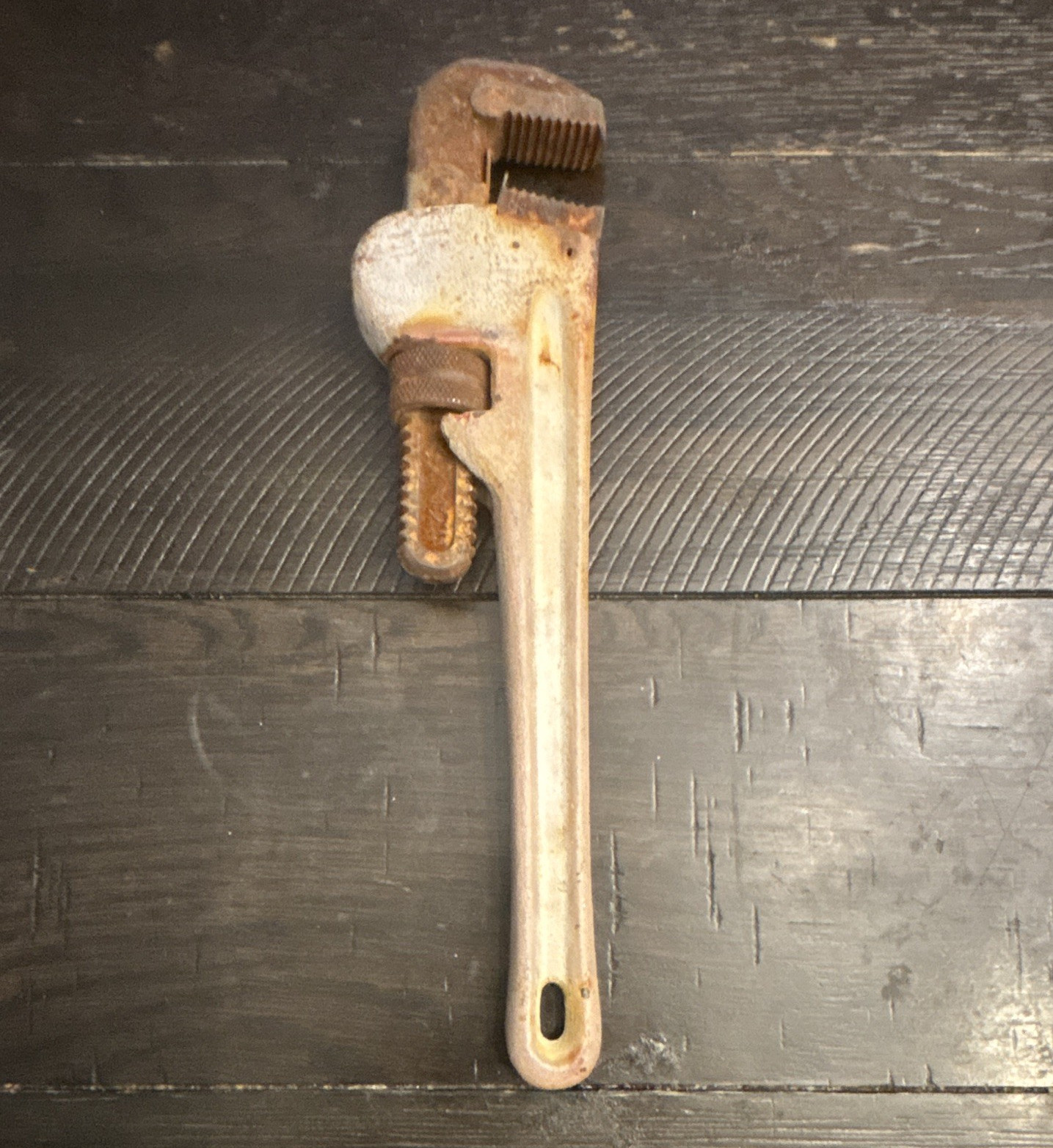 12 in Heavy-Duty Adjustable Pipe Wrench, Serrated Jaw, 2 in Jaw, Silver