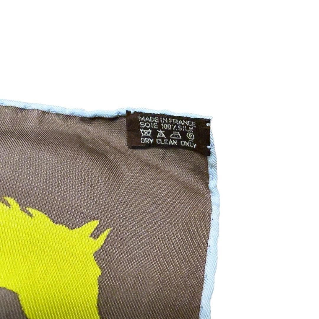 HERMES Carre 90 EX LIBRIS EN CAMOUFLAGE Silk Scarf Multicolor 34.5in SR1654