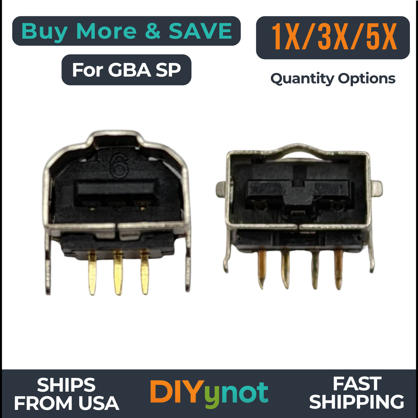 Charging Port + Player Link Port for GBA SP Replacement Set Repair Bundle