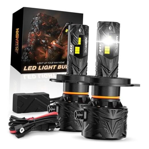 NightEye H4 Fog Bulb 80000LM, H4/HB2/9003 240W Super Bright H4