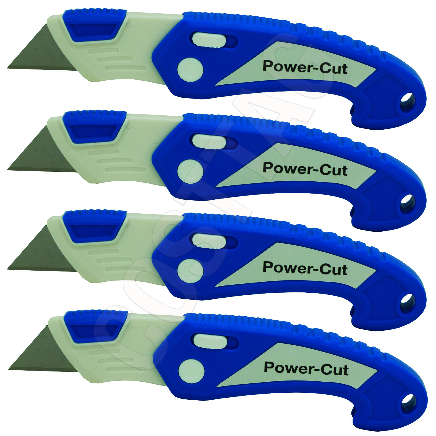 4-Pack Folding Utility Knife Box Cutter, Quick Change Blade with Lock Blade