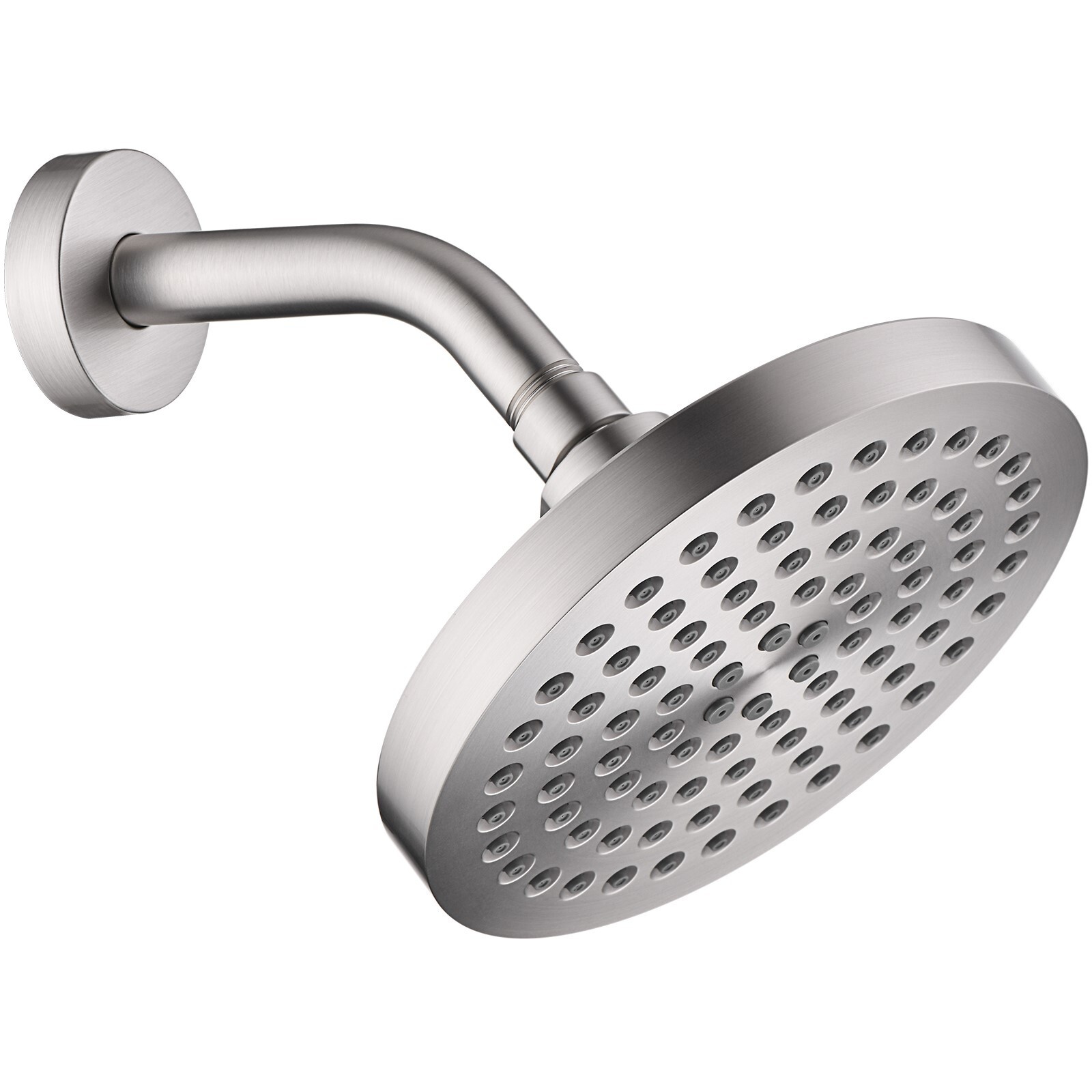 New BRIGHT SHOWERS High Pressure 6'' Rain Shower Head- Brushed PSH2321-92