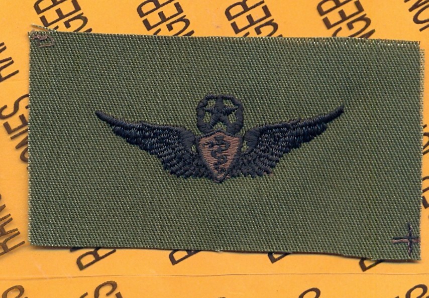 US Army Aviation Master Flight Medic Surgeon OD Green BDU badge cloth patch