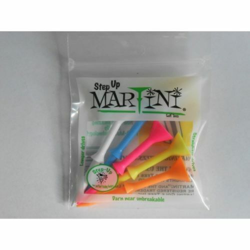 MARTINI 3 1/4" STEP UP MIXED COLOR GOLF TEES-1 PACKAGES OR 5 TEES