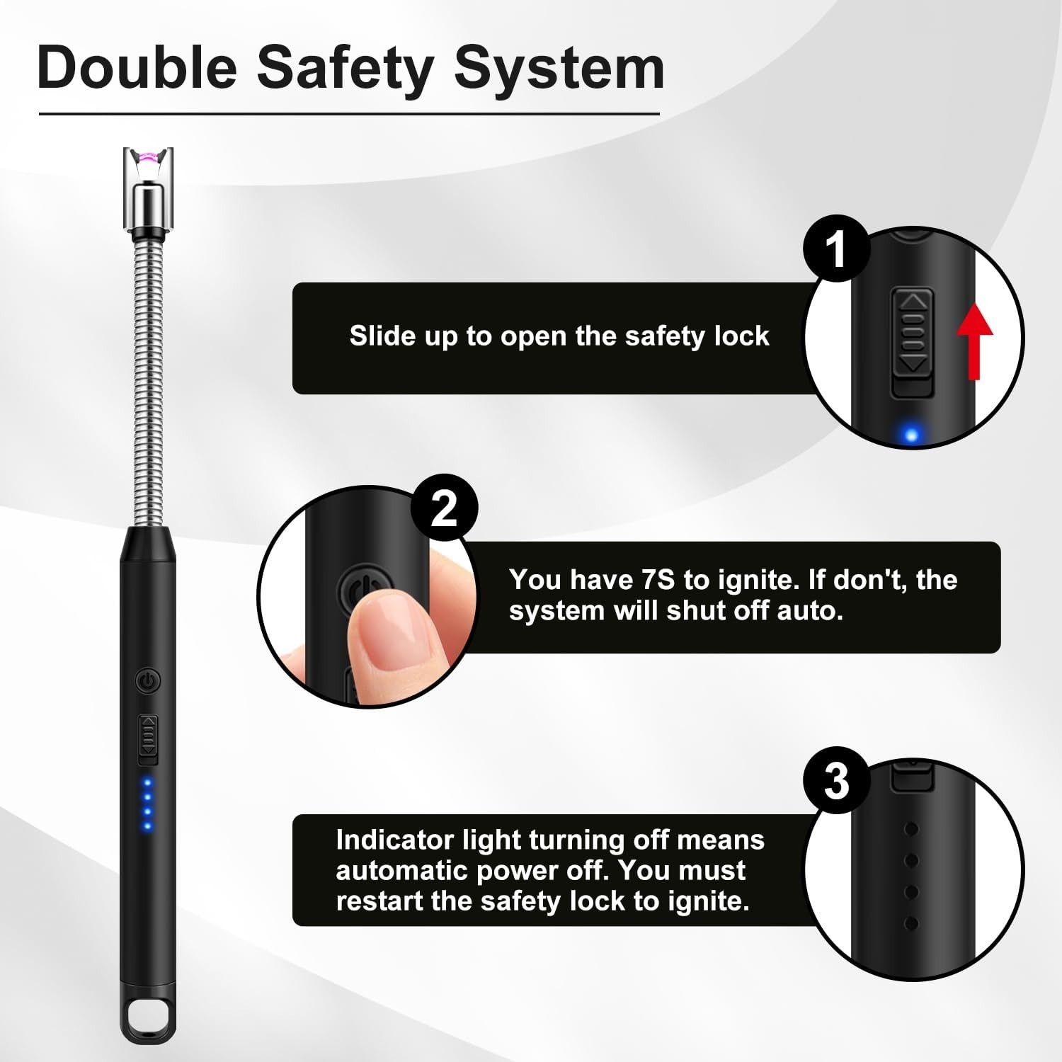 2 Pack Candle Lighter Windproof USB C Rechargeable Electric Lighters with 360...