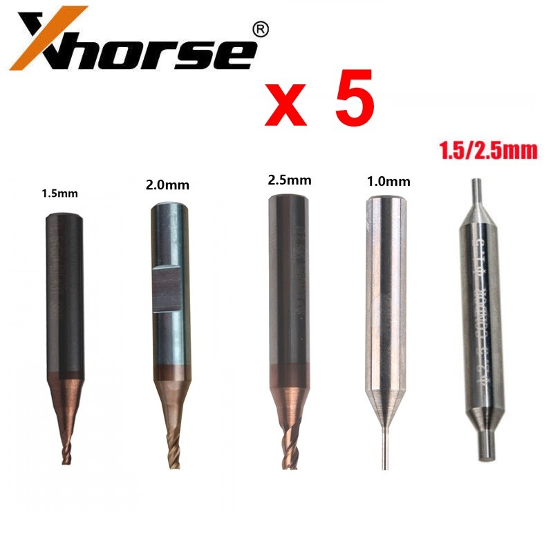 5 x Xhorse Tracer Probe 1.0mm/1.5mm/2.0mm/2.5mm Milling Cutter For XP-005L Etc