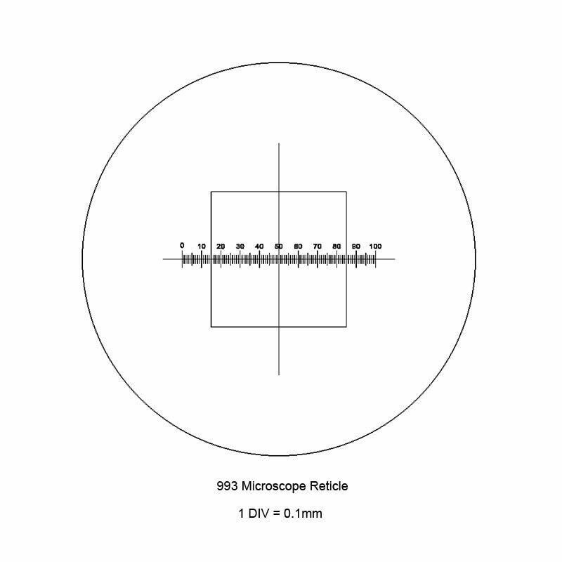 Cross Line Positive Frame Microscope Reticule Eyepiece  Micrometer