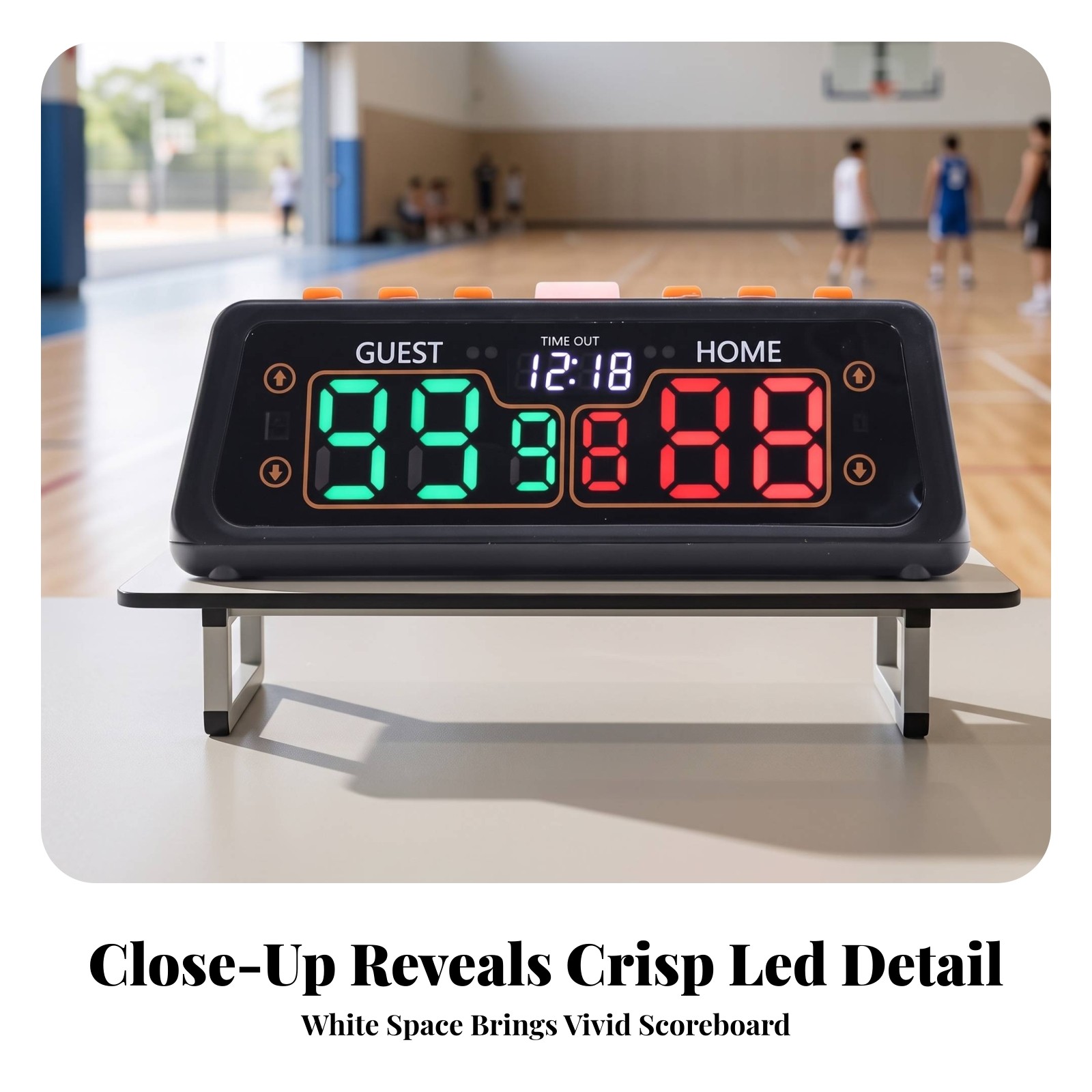 Portable Scoreboard with LED Display Rechargeable for Practice Training,