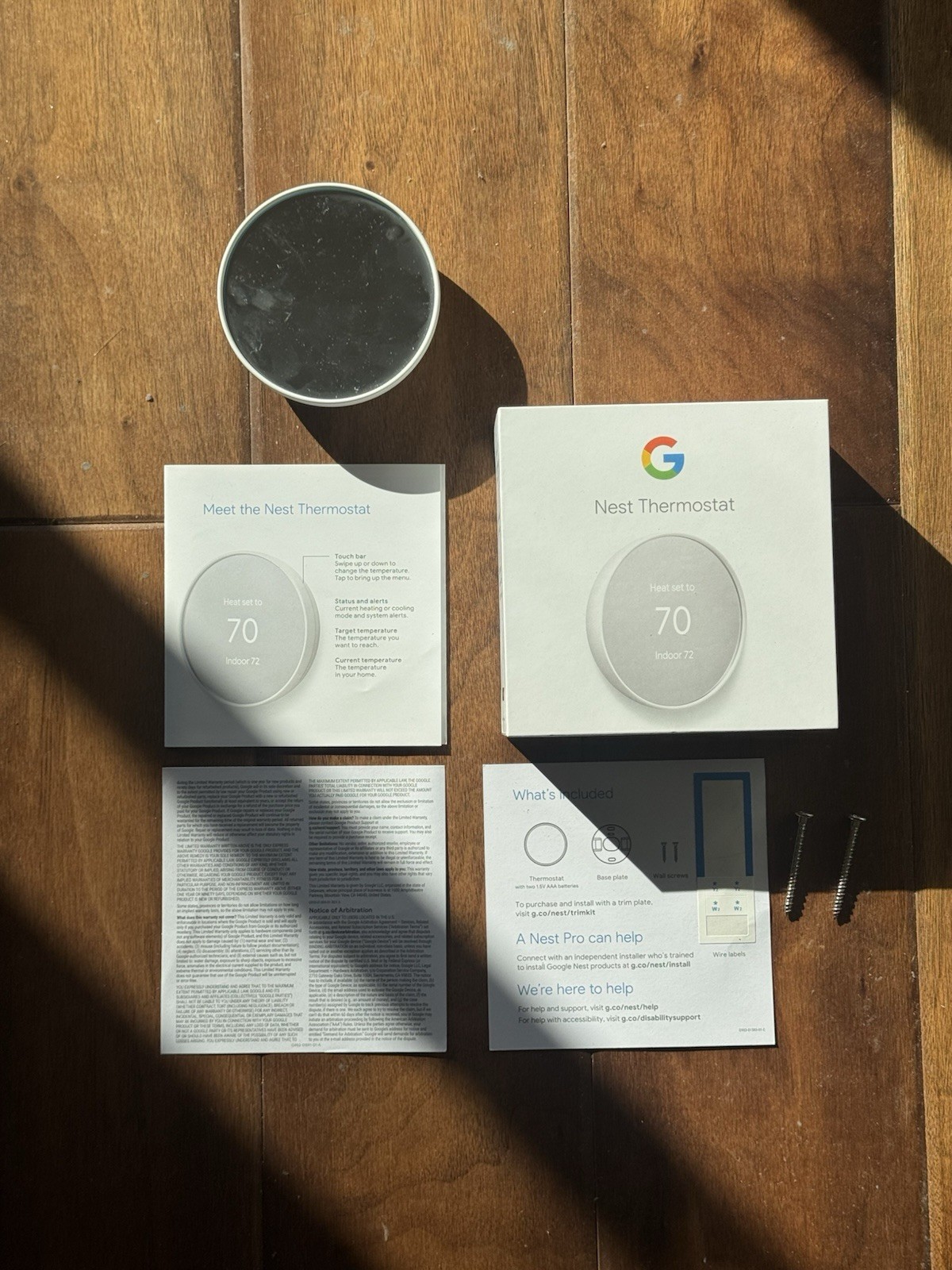Google Nest Smart Thermostat, Snow -US