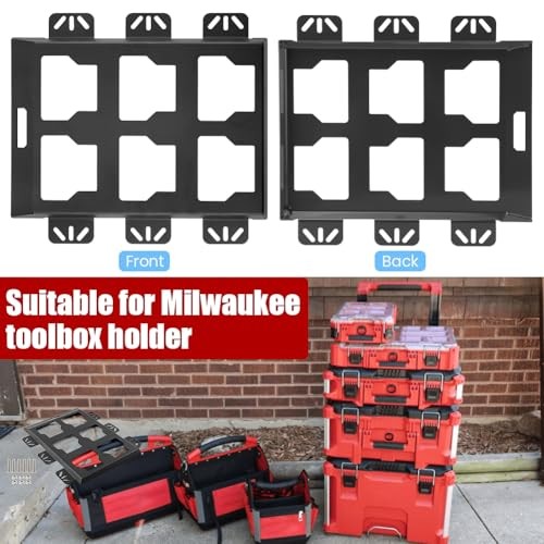 Mounting Plate Compatible with Milwauke-e Packout, 50Lbs Load Capacity Black