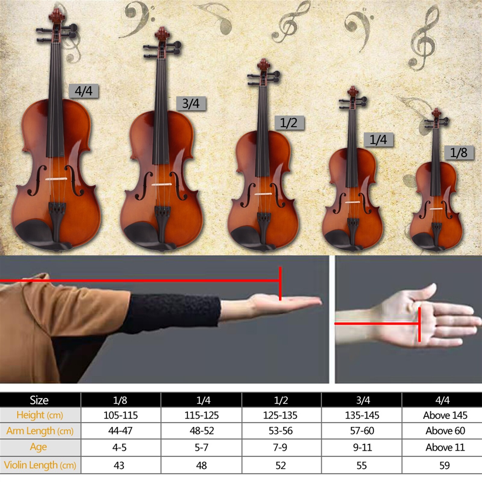 4/4 Full Size Acoustic Violin with Case Bow Rosin Pink Gift NEW US Stock