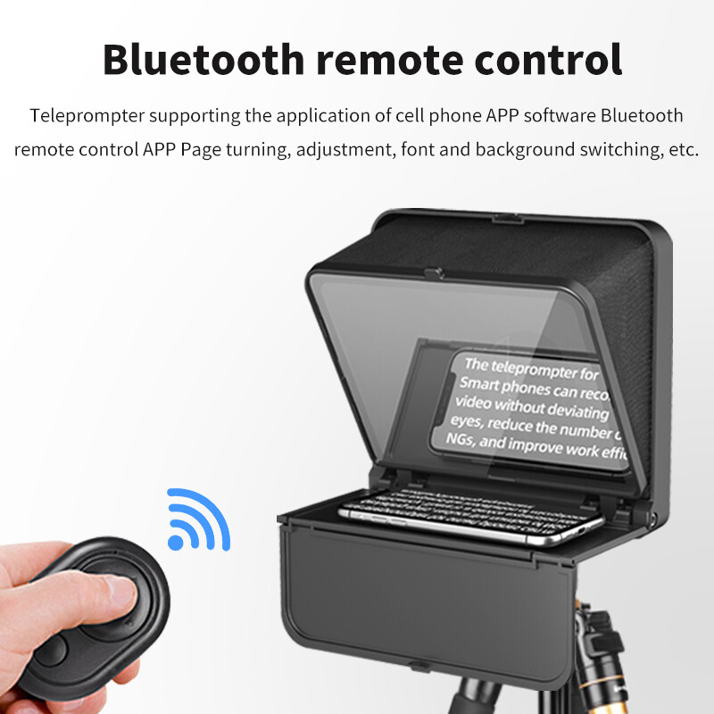 LENSGO TC7S Foldable Teleprompter for Android iPhone iPad Tablet Video Recording