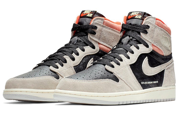 Jordan 1 Retro High 'Neutral Grey Hyper Crimson' - 555088-018 Size
