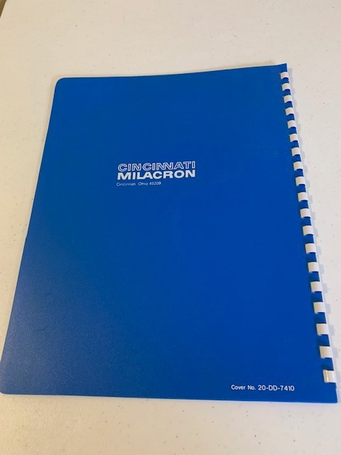Cincinatti Milacron Technical Manual Application Computer Numerical Controller