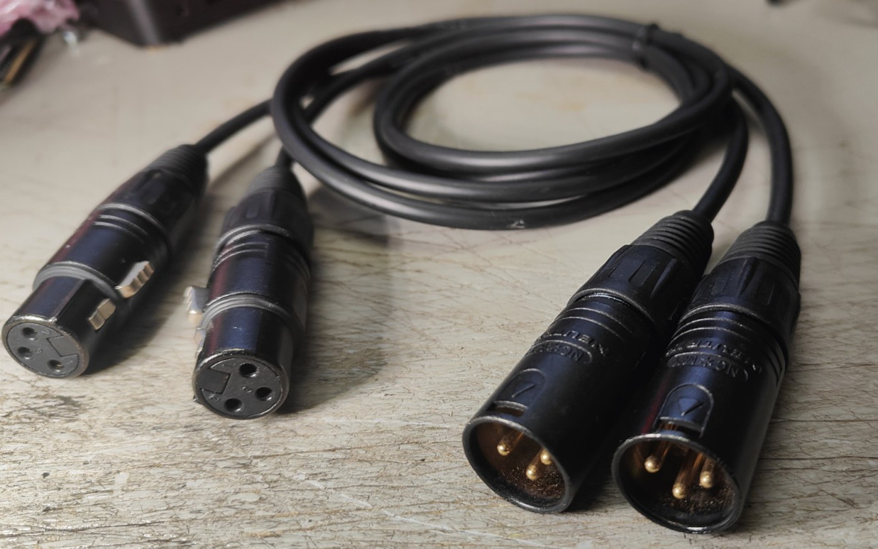 2 of 3FT Mogami Neglex 2552 / Neutrik Gold XX Series XLR 3 Pole Balanced Cable