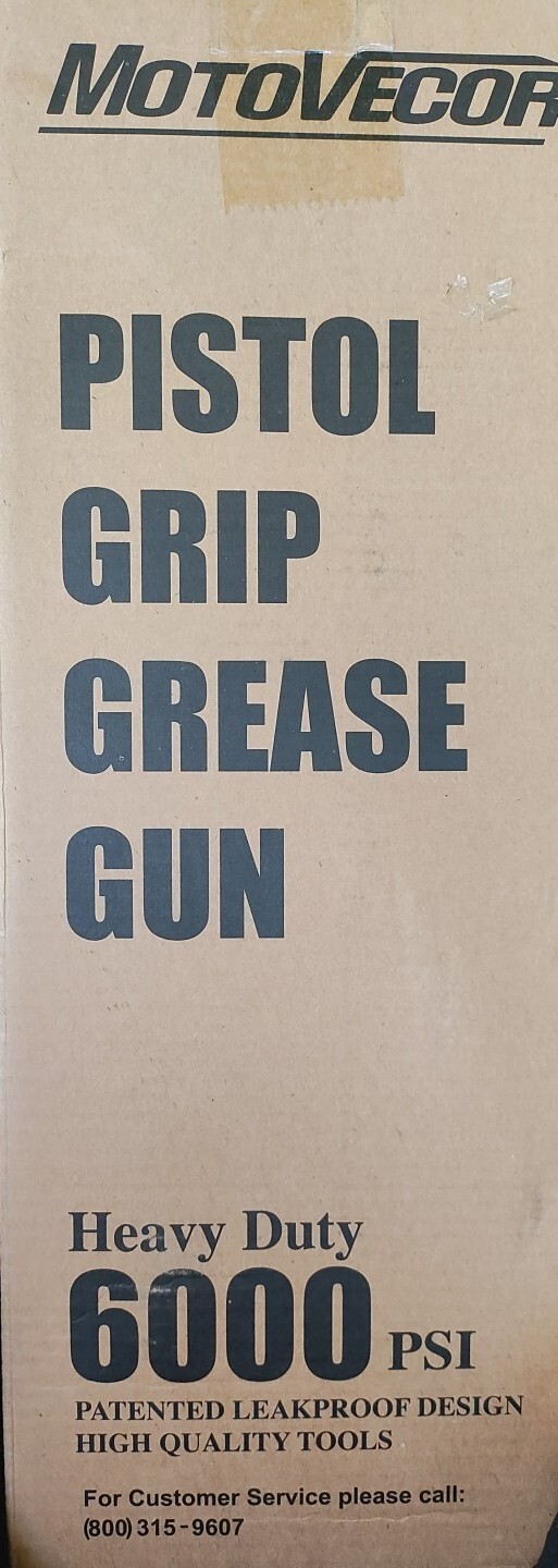 Grease Gun Pistol Grip 6000PSI Professional Heavy Duty 27" Flex Hose Manual 14oz