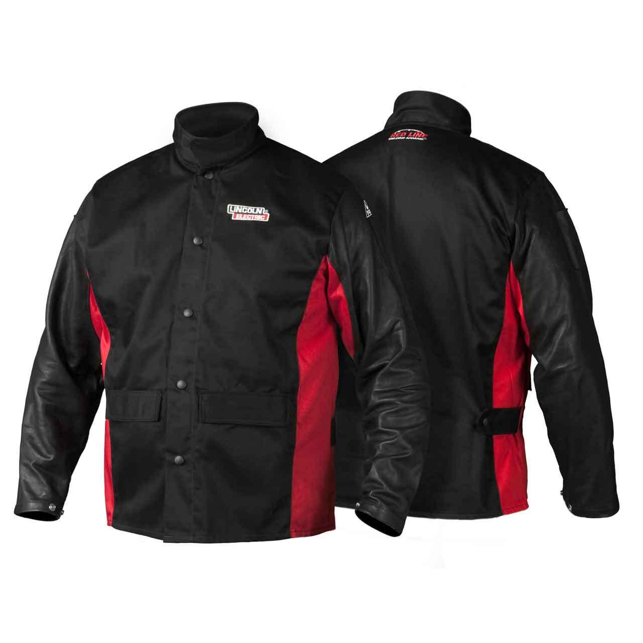 Lincoln Electric K2987 Shadow Grain Leather Sleeve Welding Jacket Medium