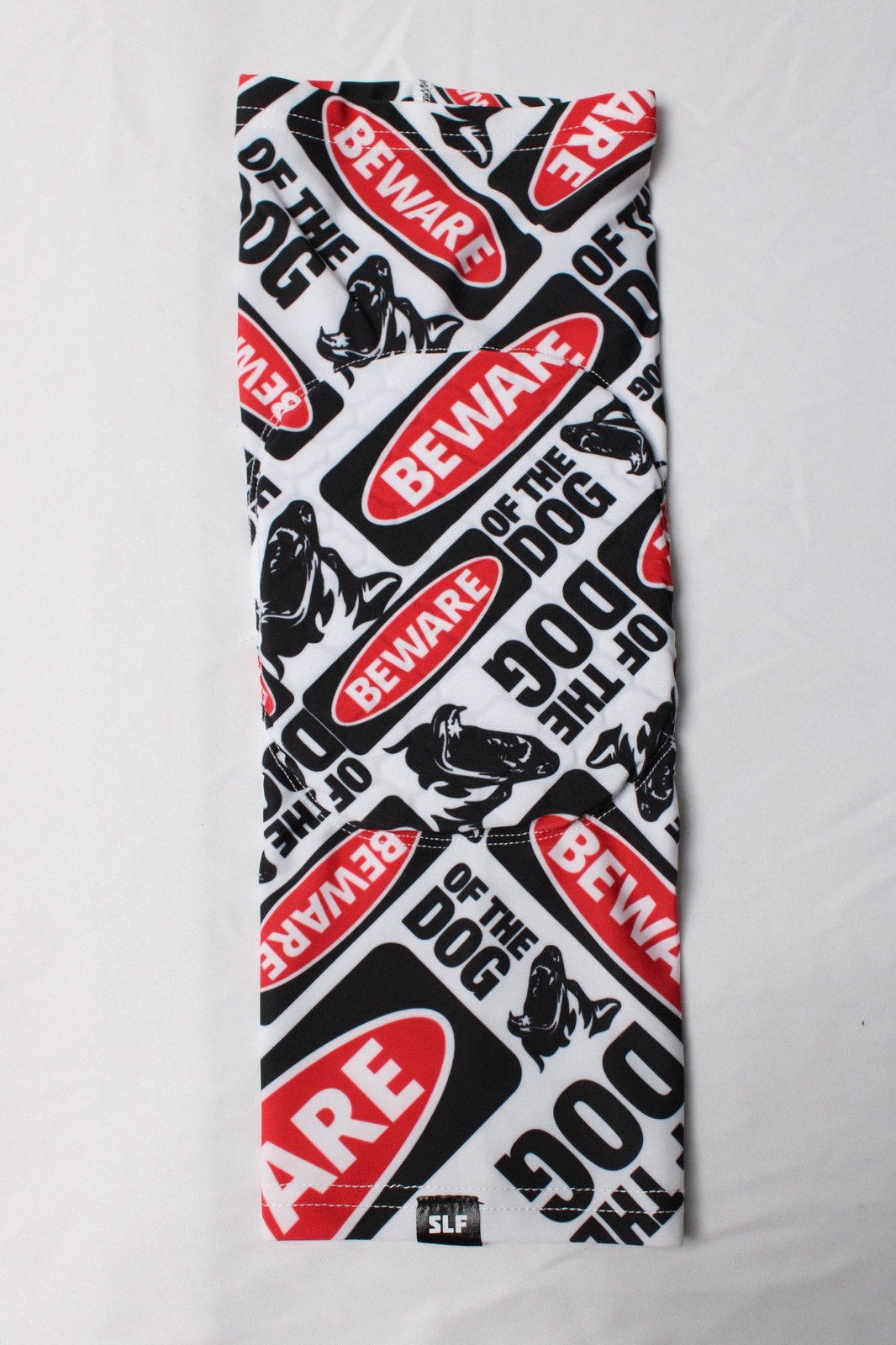 Sleefs Men's UPF 50+ Beware Of Dog Print Knee Pad NC3 Black/White Size XL NWT