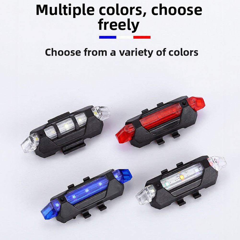 USB Charged Bicycle Taillight Waterproof 37g with Flashing and Steady Modes