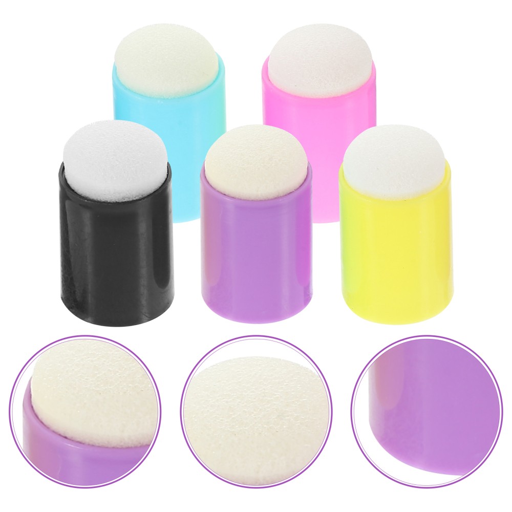 25 Pcs Finger Drawing Sponge Set Daubers for Stenciling Stamping Tools