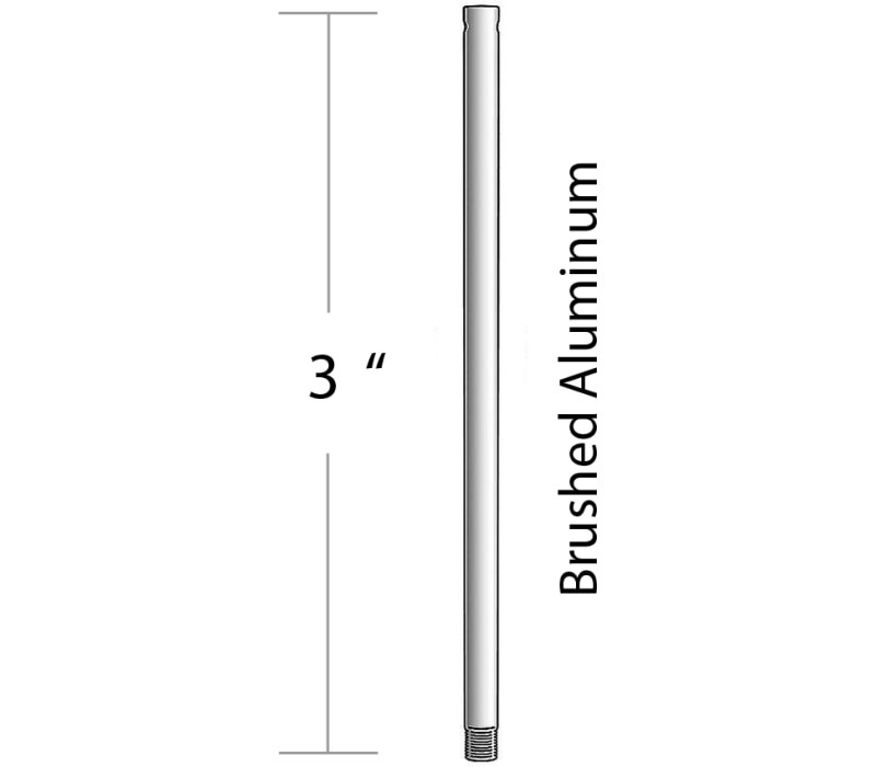 Minka-Aire DR503-ABDD 3.5'' Downrod, Brushed Aluminum