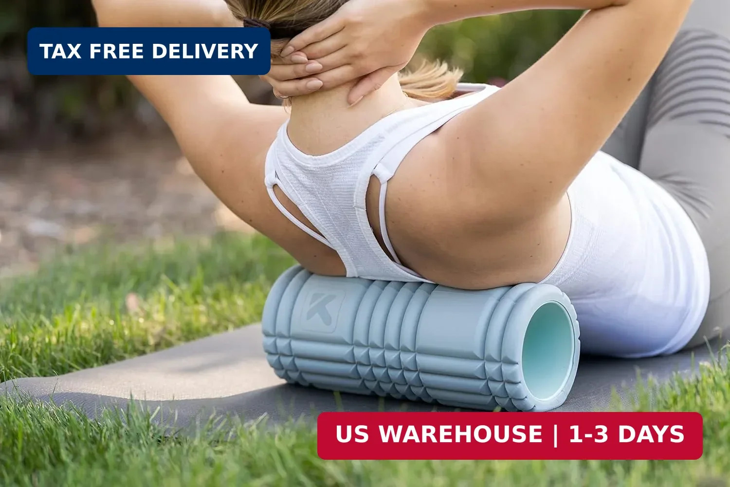 Performance Therapy Grid Patented Multi-Density Foam Massage Roller (80% Recycle