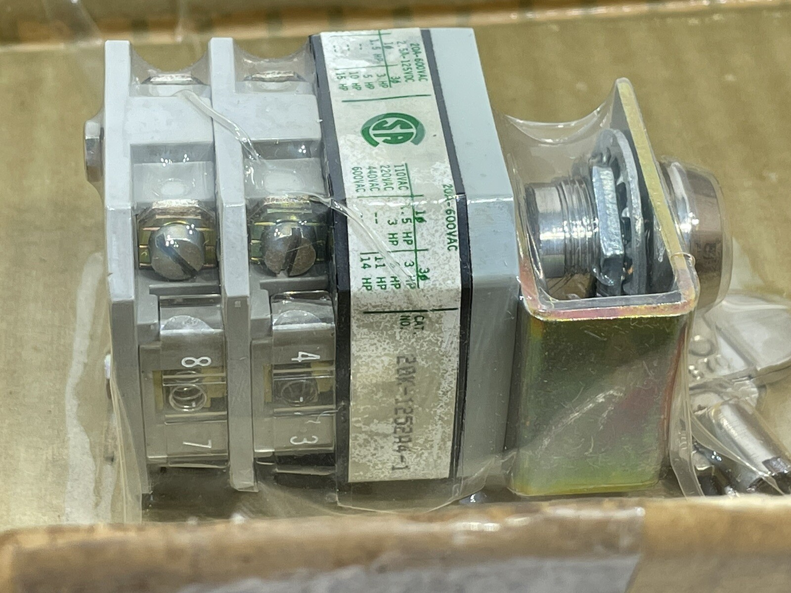 Electro Switch Corp 20K-1252A4-1 Keyed Switch Selector Type PR20 Series 20