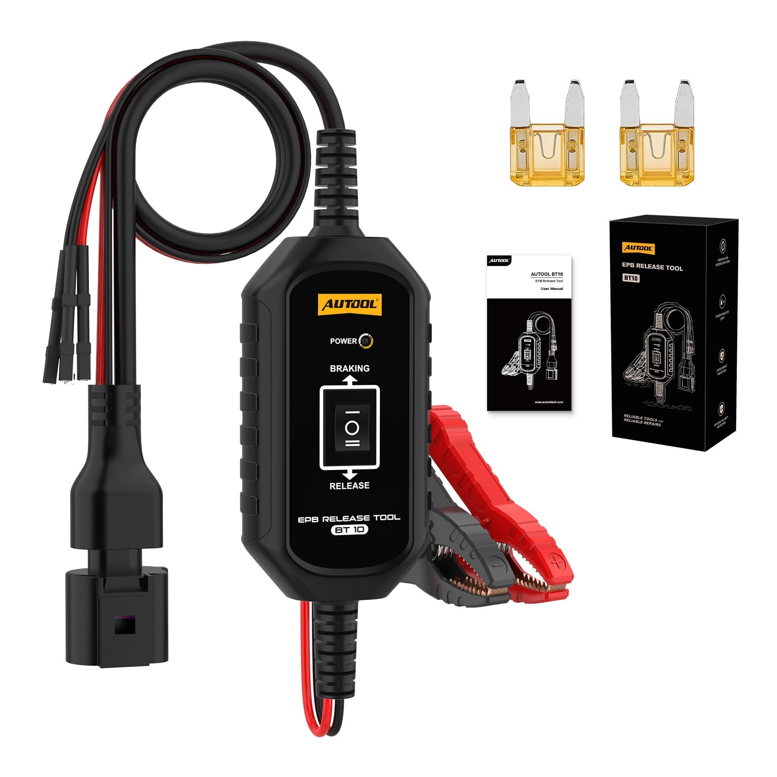AUTOOL EPB Emergency Release Tool, Dual-Channel Brake & Reverse Control Black