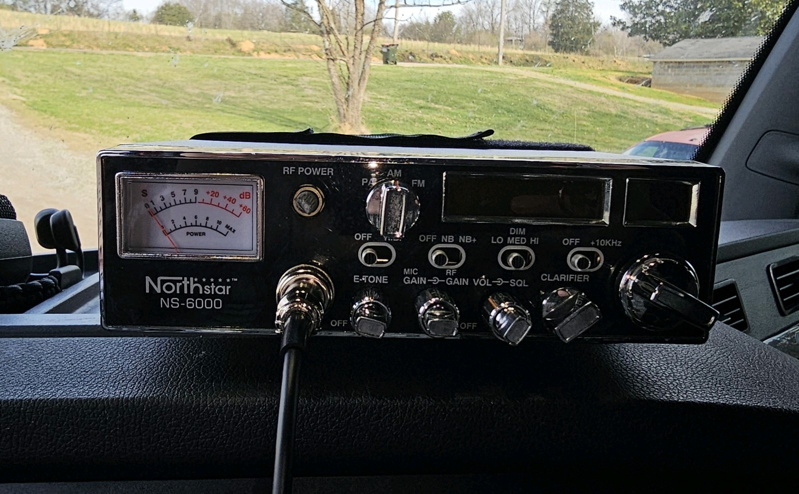 Northstar NS-6000 CB Mobile Radio AM/FM RF Power Noise Blanker Clarifier Black